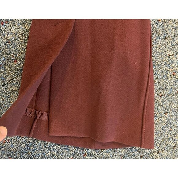 NWT By Anthropologie Pants Ankle Slit Bootcut Plum Maroon Size 2 New - Picture 6 of 6